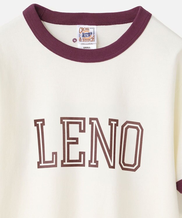 LENO RINGER T-SHIRT / リンガーTシャツ WHITE×RED