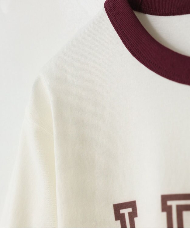 LENO RINGER T-SHIRT / リンガーTシャツ WHITE×RED