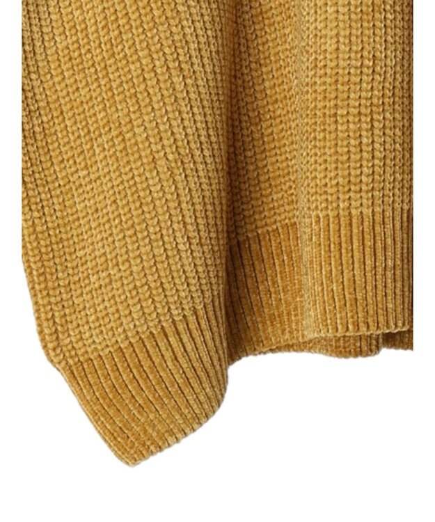 earth music&ecology シャイニーベロアモールチュニック Mustard