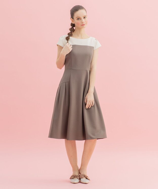 TOCCA 【洗える！】CROISSANT ドレス カーキ系