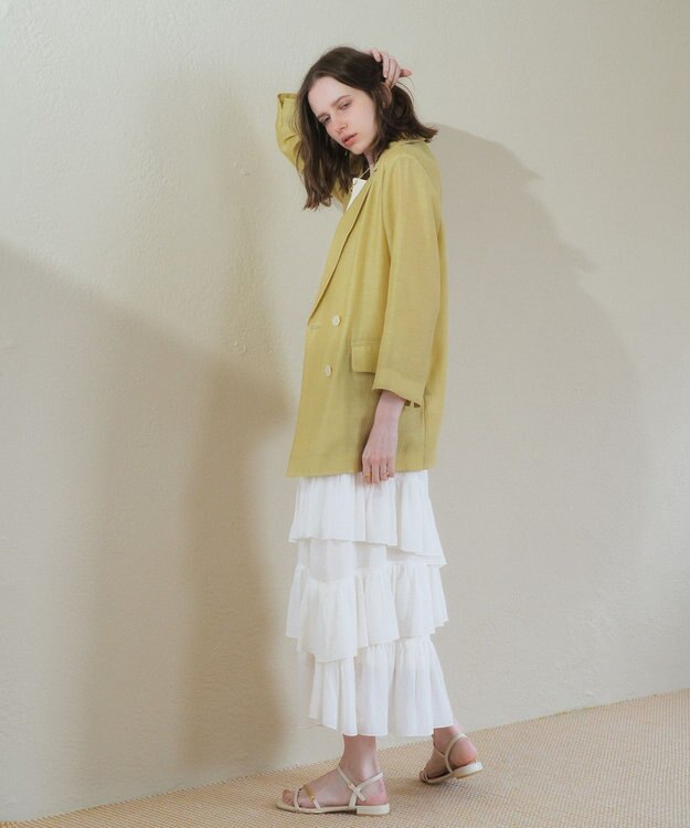 YECCA VECCA シアーテーラードジャケット Yellow