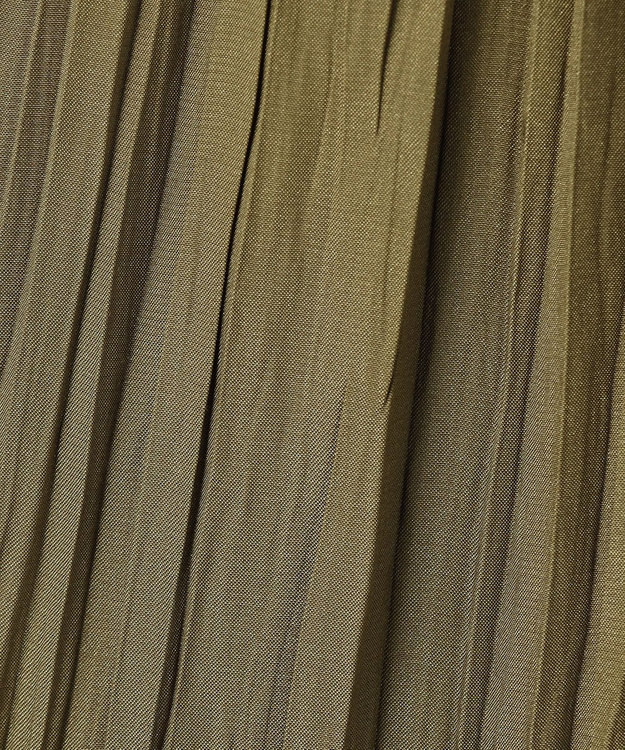 uncrave マシーンプリーツ フレアスカート カーキベージュ