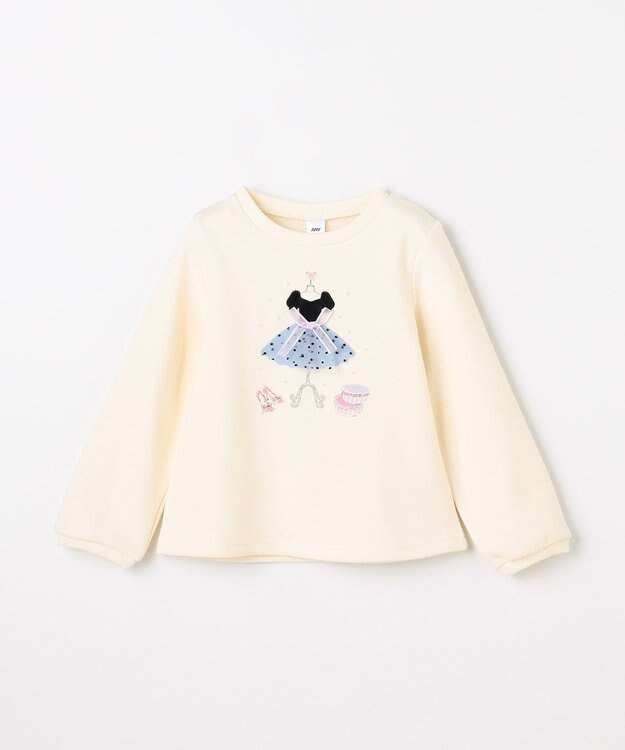 ANY KIDS ドレスモチーフ 裏シャギー トレーナー エクリュ