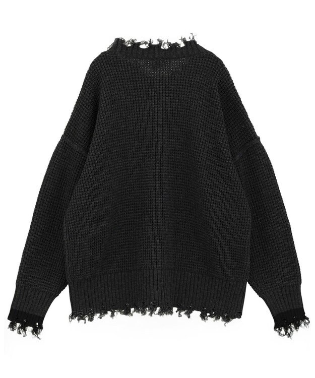 YECCA VECCA ダメージルーズニット Blue