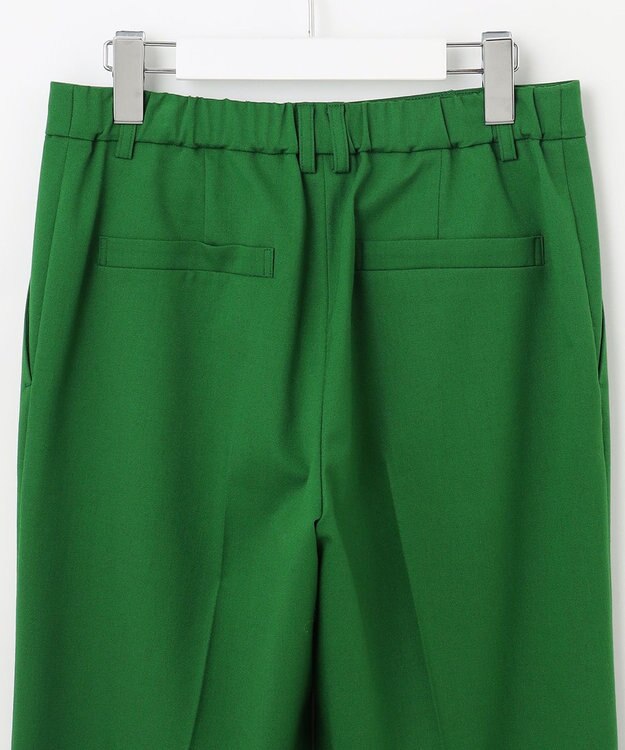 自由区 【洗える】T/R/Wストレッチストレート パンツ グリーン系
