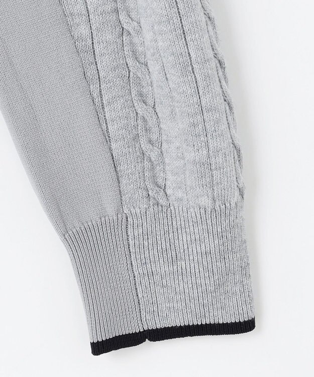 23区GOLF 【MEN/キングサイズ】ストレッチ カラーニット ライトグレー系