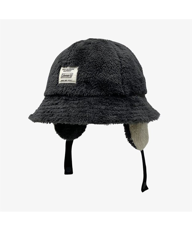 林八百吉商店 Coleman　キッズ　2way耳付きメトロハット チャコール