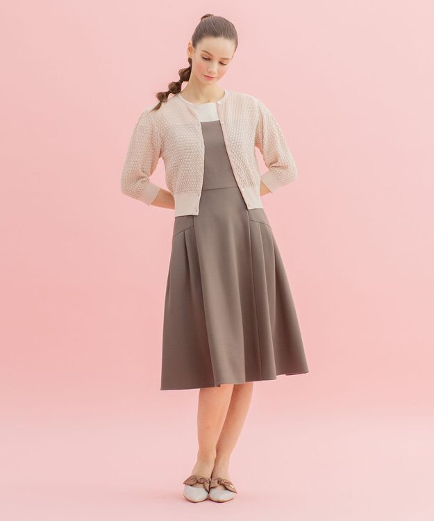 TOCCA 【洗える！】CROISSANT ドレス カーキ系