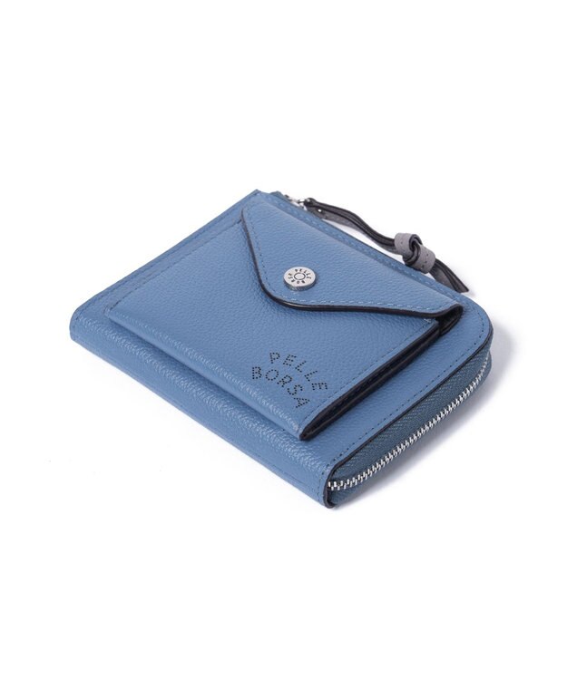 PELLE BORSA L字ファスナーコンパクト財布 Very Goods ベリーグッズ 7206 ブルー