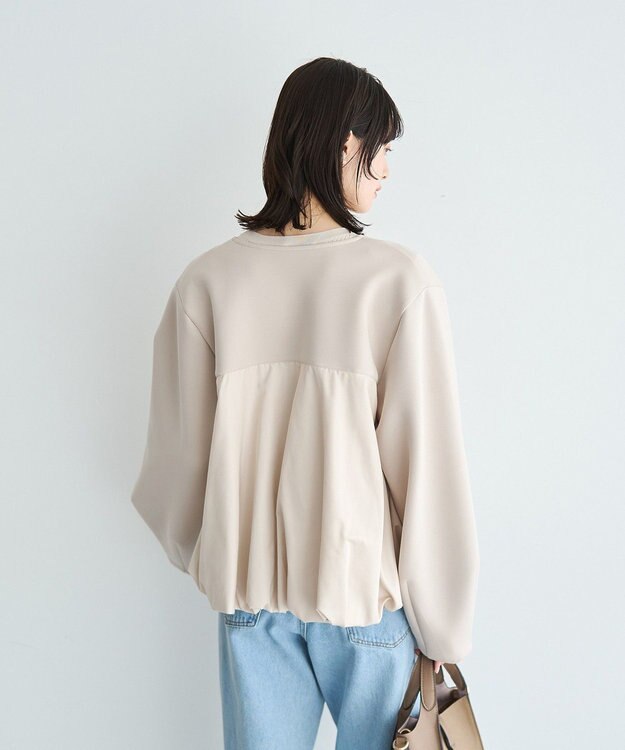 YECCA VECCA 異素材MIXバルーンブルゾン Light Beige
