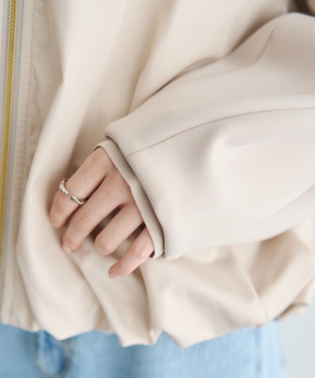 YECCA VECCA 異素材MIXバルーンブルゾン Light Beige