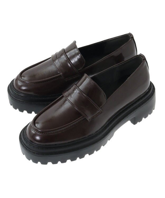 AMERICAN HOLIC 厚底ローファー Brown