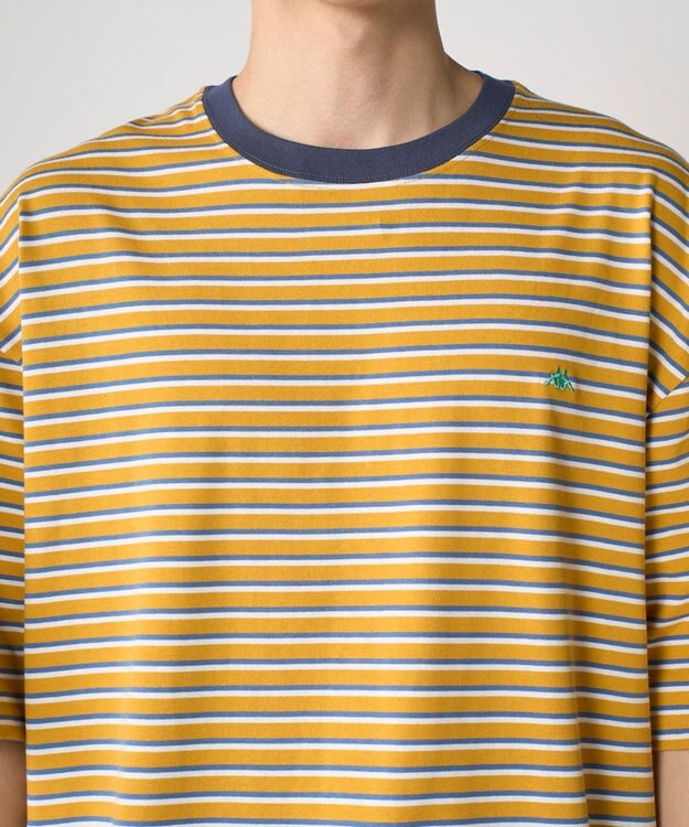 OP／FILA 【Kappa】ウェルネスクラブボーダーTシャツ イエロー