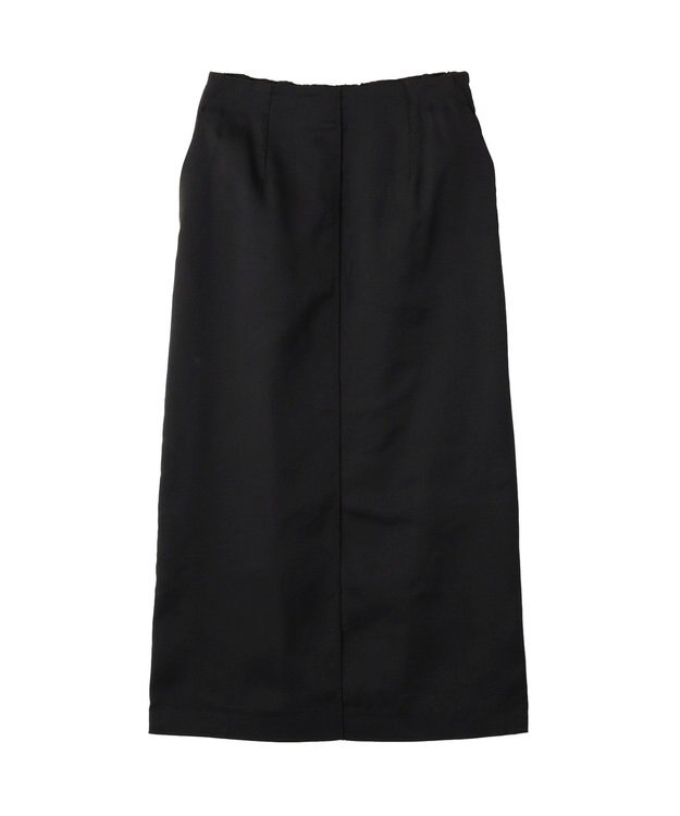 YECCA VECCA シャイニーツイルナロースカート Black