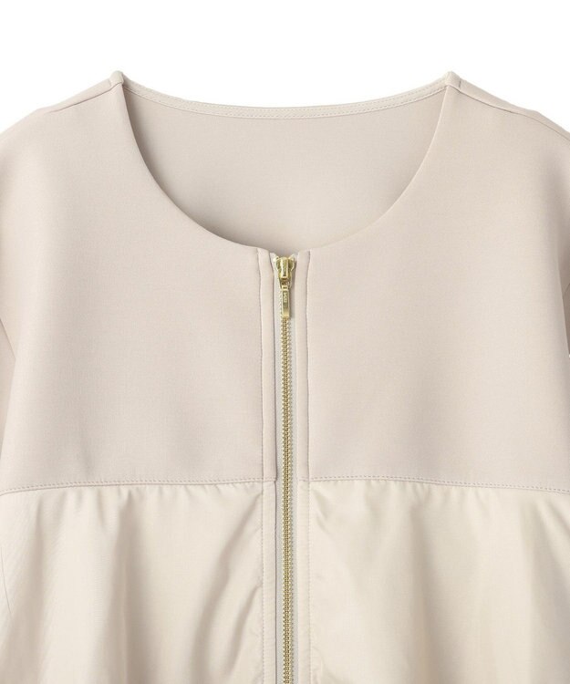 YECCA VECCA 異素材MIXバルーンブルゾン Light Beige