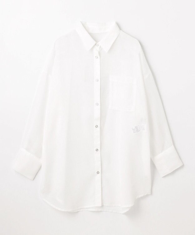 ANY シアーストライプシャツ オフ