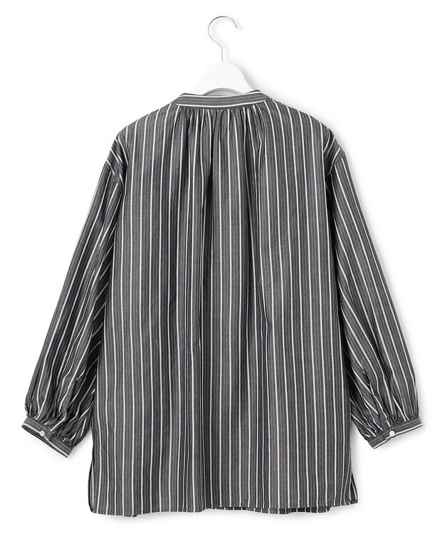 J.PRESS YORK STREET 【WOMEN】タイプライターフリンジ ブラウス ブラック系1