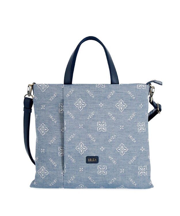IBIZA アスール　ロゴデニム　2WAYバッグ 水色