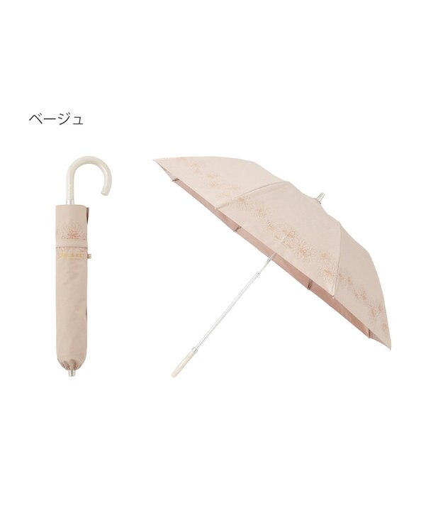 MOONBAT PAUL & JOE 晴雨兼用日傘 折りたたみ傘 コスメパラソル 一級遮光 遮熱 UV ベージュ