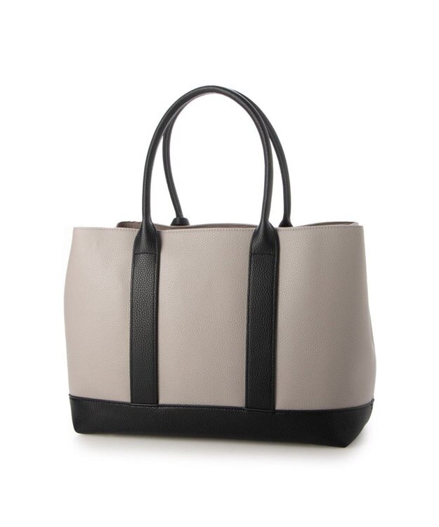 UNBILLION cachecache ショルダー付きパーテーション合成皮革トートL グレーミックス