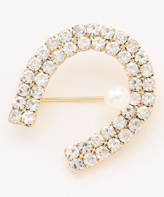 組曲 【ご好評につき追加予約・2026年干支/開運コレクション】ホースシュービジュー ブローチ ゴールド系