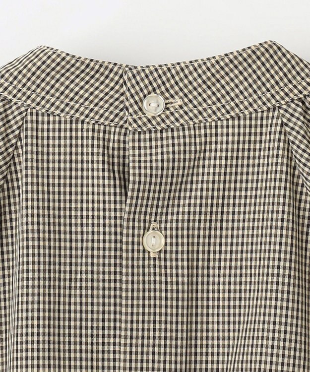 ANY 【速乾/UVカット/抗菌防臭/手洗い】エニィファンクションボリューム袖ブラウス ガンクラブチェック