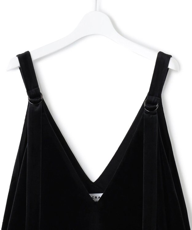 23区 【SACRA】トリアセテートベロア サロペット ブラック系