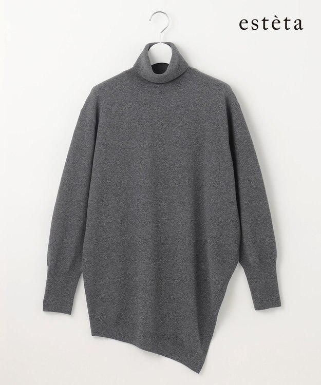 23区 S 【エステータ】スリットデザイン ニット グレー系