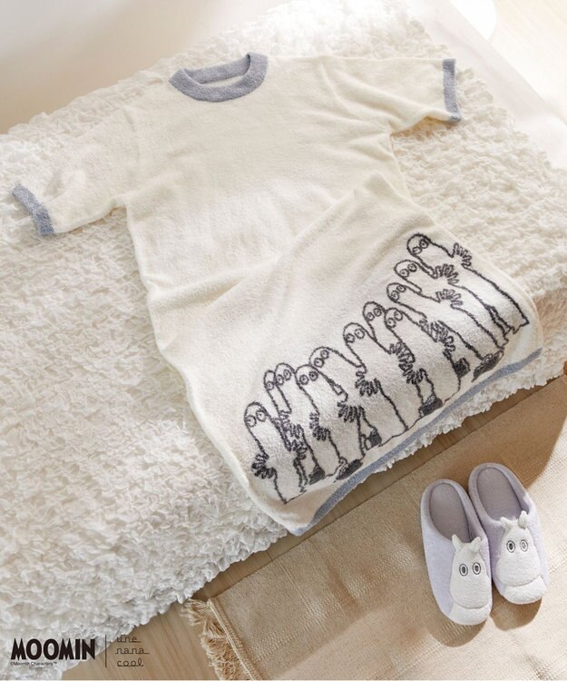 une nana cool 【MOOMIN × une nana cool 】なめらかふわふわワンピース BU
