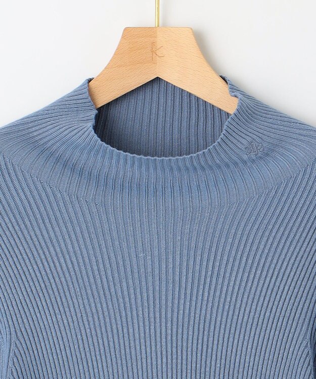 組曲 ホールガーメント ハイネックニット ブルー系