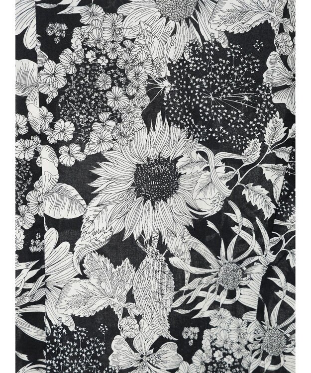 Te chichi 【LIBERTY FABRICS】Vネックフレアワンピース ブラック