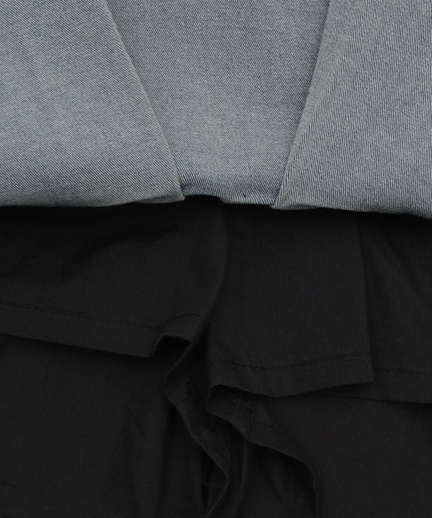 WEGO ベルト付デニムプリーツスカパン デニム中濃加工色