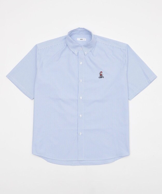 WEGO 【ユニセックス着用ITEM/MLサイズ展開】オックスフォードワンポイントシャツ（SS） 柄1