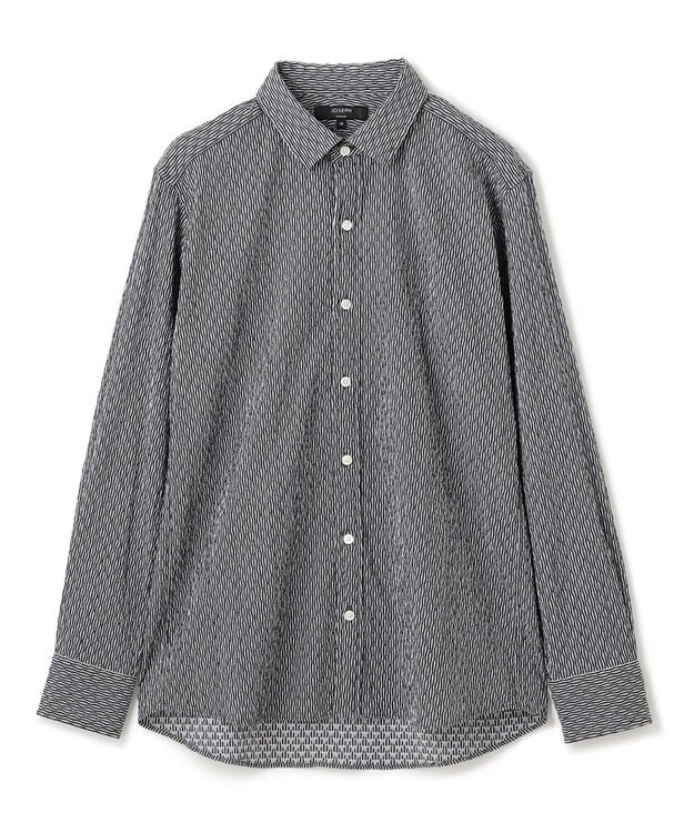 JOSEPH HOMME トライジャガード ストライプ ストレッチ    レギュラーカラーシャツ ダルブルー系1