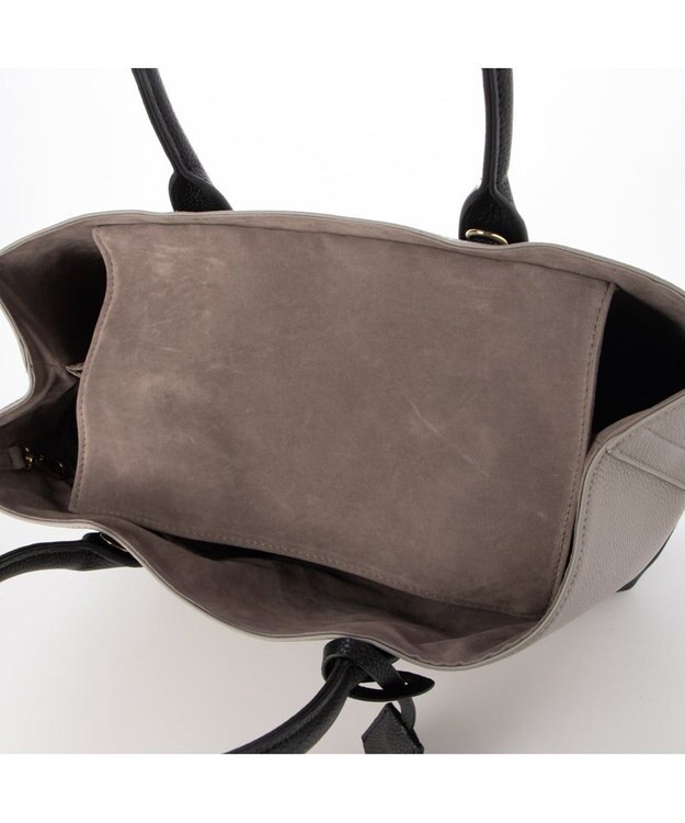 UNBILLION cachecache ショルダー付きパーテーション合成皮革トートL グレーミックス