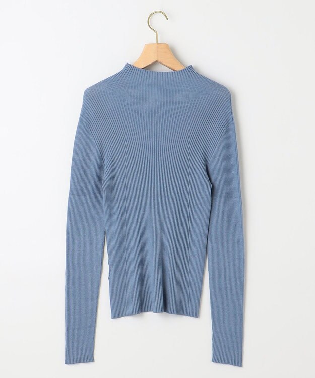 組曲 ホールガーメント ハイネックニット ブルー系