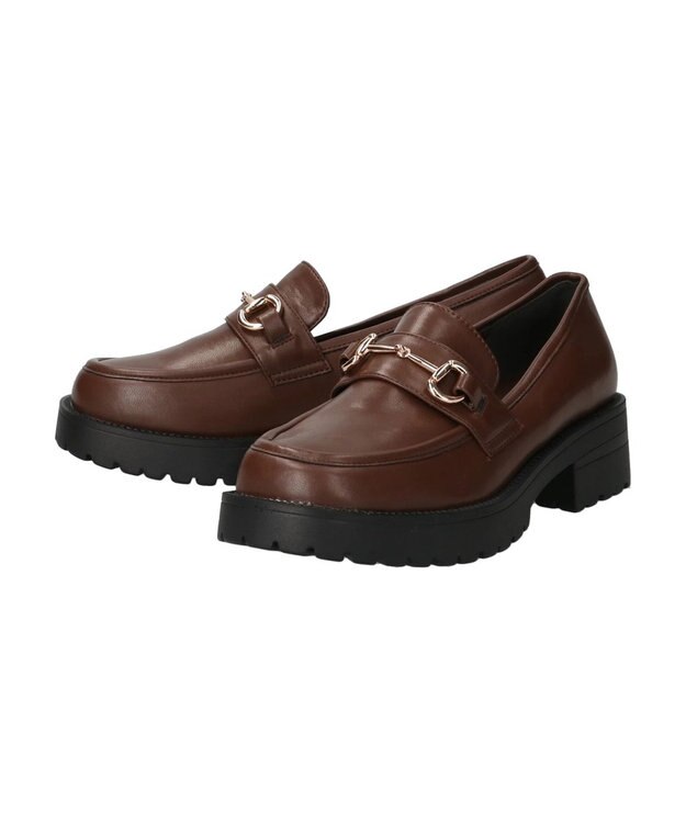 earth music&ecology ＯＲｉｅｎｔａｌ　ＴＲａｆｆｉｃ　厚底ビットローファー Brown