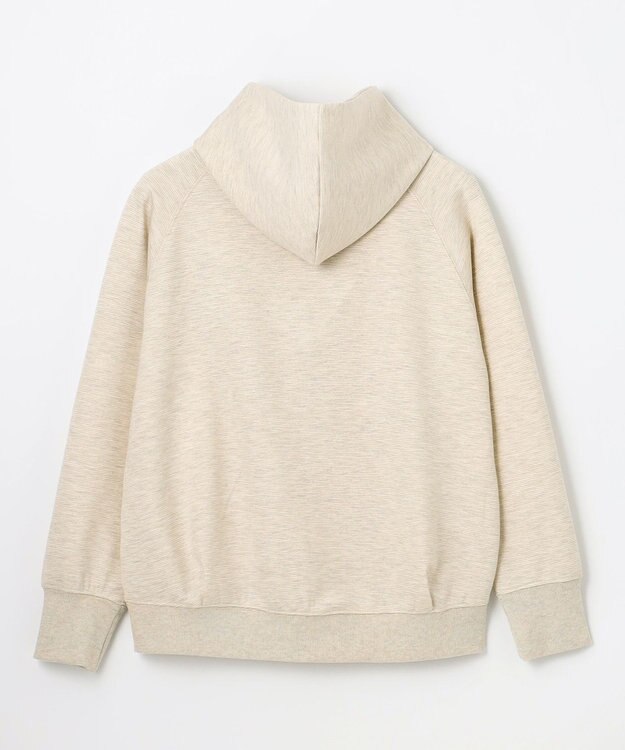 ANY L ラメダンボールダブルジップパーカー オートミール