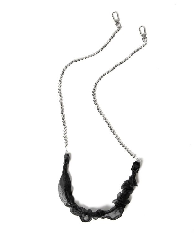 WEGO くしゅくしゅビーズストラップ ブラック