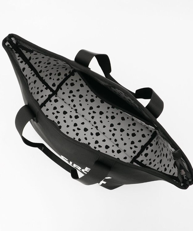 PW CIRCULUS 【UNISEX】ロゴ トートバック クラッチバッグ付き ブラック×ダルメシアン