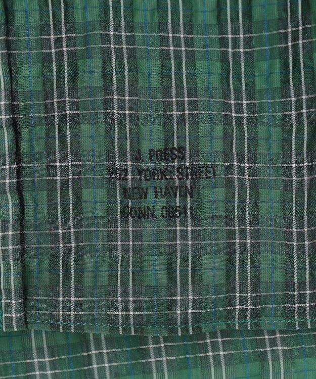 J.PRESS MEN 【こだわりの逸品】シアージャカードチェック シャツ / B.D. グリーン系3