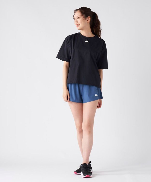 OP／FILA 【Kappa】プリーツ スポーツショートパンツ ブルー