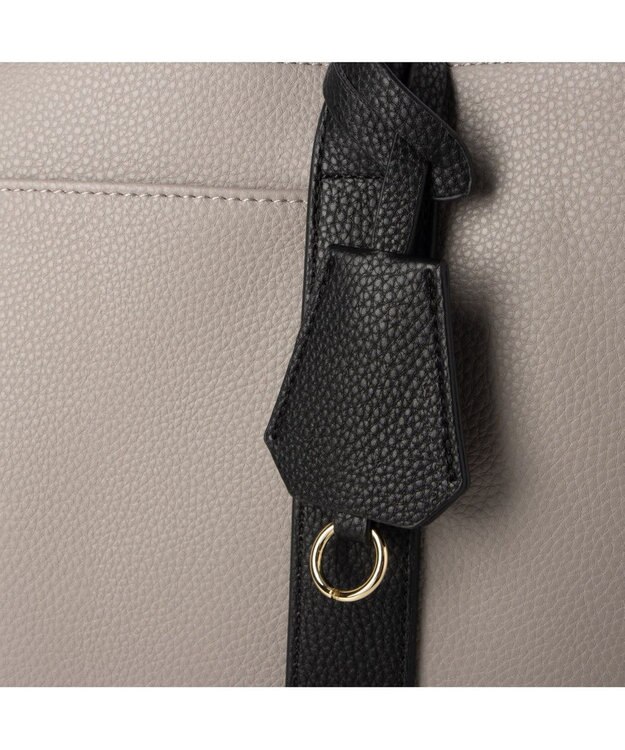 UNBILLION cachecache ショルダー付きパーテーション合成皮革トートL グレーミックス