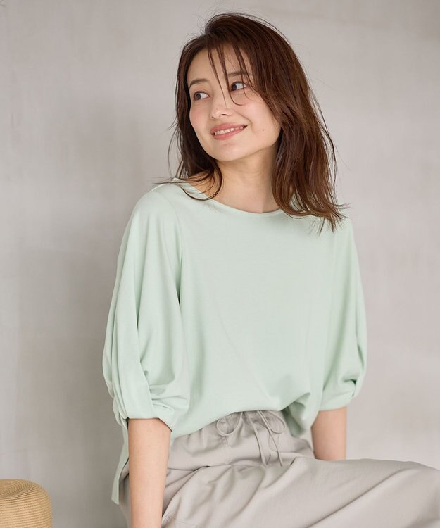 ANY シルケットスムース タックスリーブプルオーバー ミント