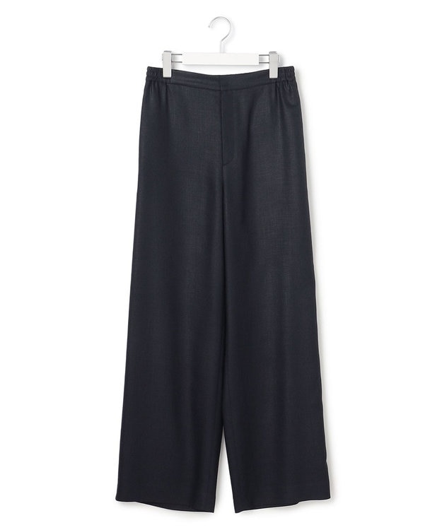23区 【先行予約】リネンライクグロッシー ワイドパンツ ネイビー系