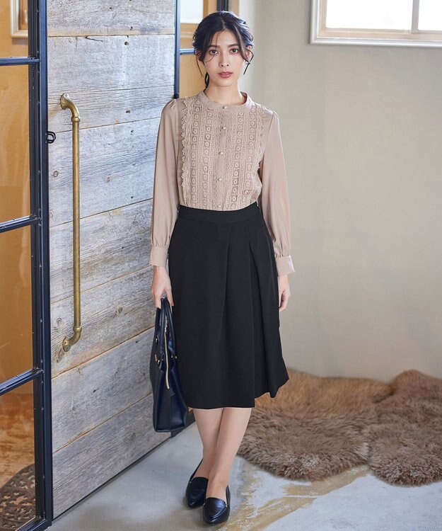 Tiaclasse 【新色追加・洗える】レースブラウス ピンク