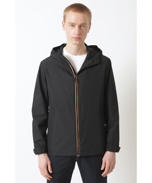 DAKS マイクロファイバー ライン ブルゾン ブラック