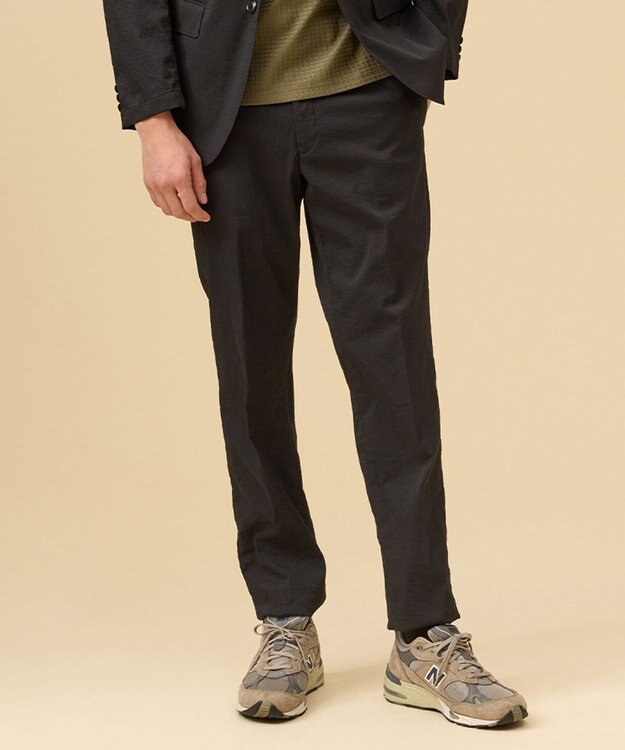 J.PRESS MEN 驚くほど軽くて伸びる【MECHANICAL】【超軽量 / 清涼感 / 洗える】ハイパワーストレッチ スラックス ブラック系