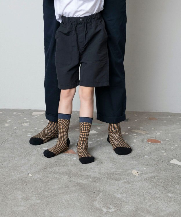 TRICOTE CHACKERD LINK SOCKS／チェッカードリンクソックス 85CAMEL