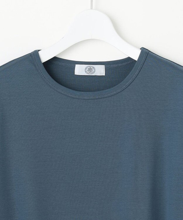 J.PRESS LADIES L フライスジャージー カットソー ダルブルー系